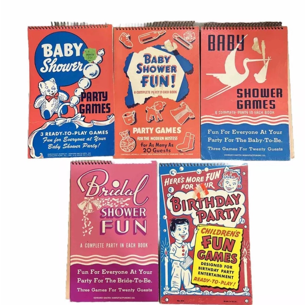 Vintage Party Game Book Set - Multicolor